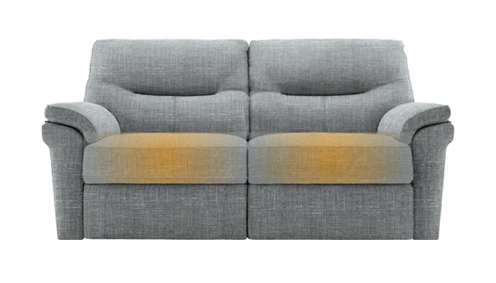 G Plan Seattle Heated 2.5 Seater Sofa Beach Duck Egg